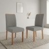 Kit 2 Cadeiras Estofadas Madeira Tauari 20227 Linho Grafite MOLCI