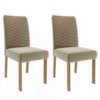 Kit 2 Cadeiras Estofadas Madeira Tauari 20227 Suede Joli MOLCI