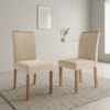 Kit 2 Cadeiras Estofadas Madeira Tauari 20227 Suede Nude MOLCI