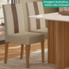 Kit 2 Cadeiras Estofadas MDF Linea Suede Carvalho Marfim POLIMAN