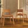 Kit 2 Cadeiras Madeira Macica Taeda 60 cm 1557N Rustico Claro Festra