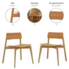Kit 2 Cadeiras Madeira Macica Taeda 60 cm 1557N Rustico Claro Festra