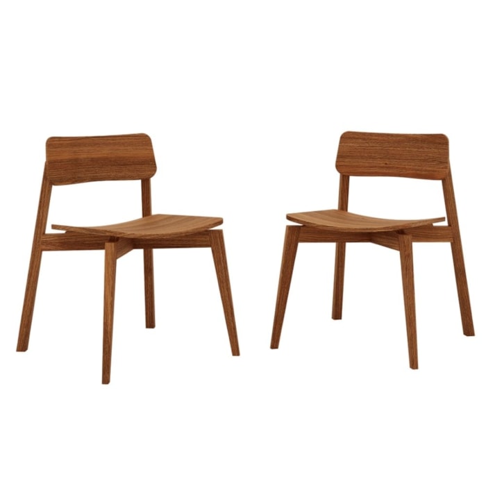 Kit 2 Cadeiras Madeira Macica Taeda 60 cm 1557N Rustico Escuro Festra