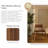 Kit 2 Cadeiras Madeira Macica Taeda 60 cm 1557N Rustico Escuro Festra