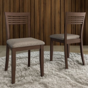 Kit 2 Cadeiras Madeira Macica Taeda 8981 Cafe Festra