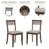 Kit 2 Cadeiras Madeira Macica Taeda 8981 Cafe Festra