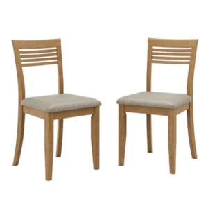 Kit 2 Cadeiras Madeira Macica Taeda 8981 Freijo Festra