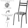 Kit 2 Cadeiras Tubular America 061 Cromo Preto Assento Pará ARTEF