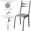 Kit 2 Cadeiras Tubular America 061 Preto Assento Grafiato ARTEF