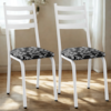 Kit 2 Cadeiras Tubular Europa 118 Branco Assento Preto Flor ARTEF