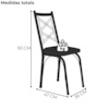 Kit 2 Cadeiras Tubular Europa 143 Preto Assento Preto ARTEF