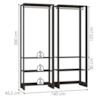 Kit 2 Closet Modulado 3 Prateleiras 200X80 cm EY101 Grafite NOVAM