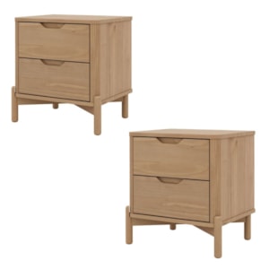 Kit 2 Mesa de Cabeceira Madeira Macica Taeda 52 cm 3300U Tauari Festra
