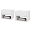 Kit 2 Mesa De Cabeceira Suspensa 1 Gaveta 45 cm Florença Branco DCASA