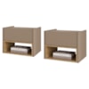 Kit 2 Mesa De Cabeceira Suspensa 1 Gaveta 45 cm Florença Fendi Hannover DCASA