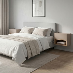 Kit 2 Mesa De Cabeceira Suspensa 1 Gaveta 45 cm Florença Fendi Hannover DCASA