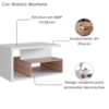 Kit 2 Mesa de Centro Para Sala 68 cm B92 Branco Montana NOVAM