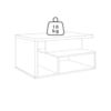 Kit 2 Mesa de Centro Para Sala 68 cm B92 Branco Montana NOVAM
