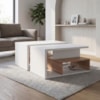 Kit 2 Mesa de Centro Para Sala 68 cm B92 Branco Montana NOVAM