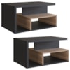 Kit 2 Mesa de Centro Para Sala 68 cm B92 Preto Montana NOVAM