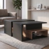 Kit 2 Mesa de Centro Para Sala 68 cm B92 Preto Montana NOVAM