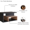 Kit 2 Mesa de Centro Para Sala 68 cm B92 Preto Montana NOVAM