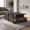 Kit 2 Mesa de Centro Para Sala 68 cm B92 Preto Montana NOVAM