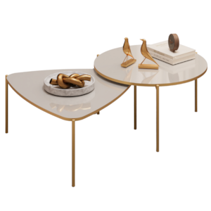 Kit 2 Mesas Centro Lina Cleia Pés Metal Bali DJ MOVEIS Kit 2 Mesas Centro Lina Cleia Pés Metal Bali DJ MOVEIS