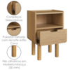 Kit 2 Mesas De Cabeceira 1 Gaveta 40 cm 28093 Aura Hanover Artesano