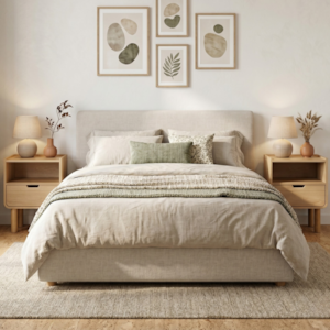 Kit 2 Mesas  De Cabeceira 1 Gaveta 45 cm 28094 Aura Hanover Artesano