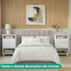 KIT 2 Mesas de Cabeceira 2 Gavetas 45 cm Valente Plus Branco RUDK