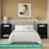 KIT 2 Mesas de Cabeceira 2 Gavetas 45 cm Valente Plus Preto RUDK