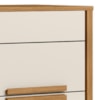 Kit 2 Mesas de Cabeceira Dhara 2 Gavetas 51 cm Freijo Off White Moval