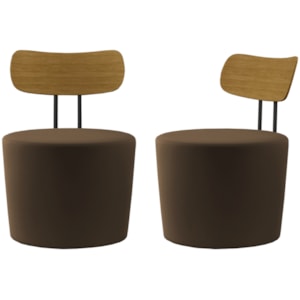 Kit 2 Poltronas Decorativas Lua Veludo SL 942 Moll Kit 2 Poltronas Decorativas Lua Veludo SL 942 Moll