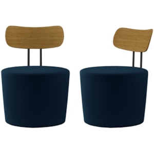 Kit 2 Poltronas Decorativas Lua Veludo SL 948 Moll Kit 2 Poltronas Decorativas Lua Veludo SL 948 Moll