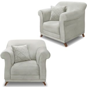 Kit 2 Poltronas Decorativas Retro Polo Veludo 2223 Ezz Kit 2 Poltronas Decorativas Retro Polo Veludo 2223 Ezz