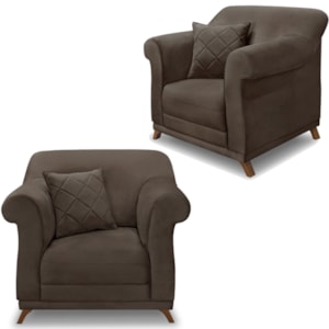 Kit 2 Poltronas Decorativas Retro Polo Veludo 2231 Ezz Kit 2 Poltronas Decorativas Retro Polo Veludo 2231 Ezz
