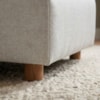 Kit 2 Puff Modular Block 74x74 cm Pes Madeira Linho TCS 701 MOLL