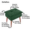 Kit 2 Puff Puf Opall Pes Palito 55x40cm Suede Verde MPassos