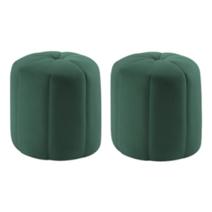 Kit 2 Puff Puf Para Sala P09 Veludo Verde Dmobiliario Kit 2 Puff Puf Para Sala P09 Veludo Verde Dmobiliario