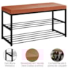 Kit 2 Sapateiras 2 Prateleiras Industrial Elegance Corino New Dallas VConcept