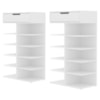 Kit 2 Sapateiras Multiuso 1 Gaveta 99X60 cm Agata Branco DCASA