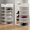 Kit 2 Sapateiras Multiuso 1 Gaveta 99X60 cm Agata Branco DCASA