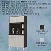 Kit Armario Cozinha 4 Portas 881 Chocolate Off White POQQ