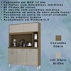 Kit Armario Cozinha 5 Portas 882 Castanha Off White POQQ