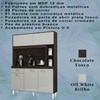 Kit Armario Cozinha 5 Portas 882 Chocolate Off White POQQ