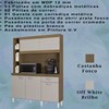 Kit Armario Cozinha 5 Portas 883 Castanha Off White POQQ