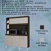Kit Armario Cozinha 5 Portas 883 Chocolate Off White POQQ