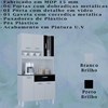 Kit Armario Cozinha 6 Portas 558 Branco Preto POQQ