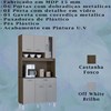 Kit Armario Cozinha 6 Portas 558 Castanha Off White POQQ